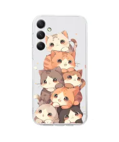 Coque Samsung Galaxy A57 Petits Chats Empilés