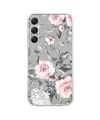 Coque Samsung Galaxy A57 Fleurs sur Fond Gris