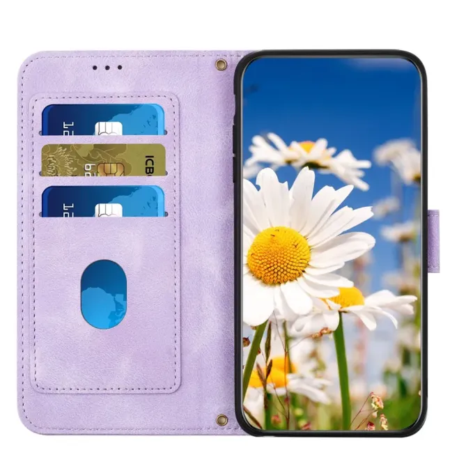 Housse Samsung Galaxy A57 Croquis Floral avec Dragonne