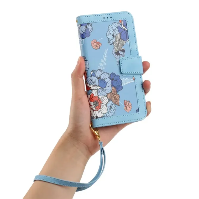 Housse Samsung Galaxy A57 Florale avec Dragonne