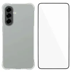 Pack Samsung Galaxy A57 | Coque Coins Renforcés Transparente avec Verr