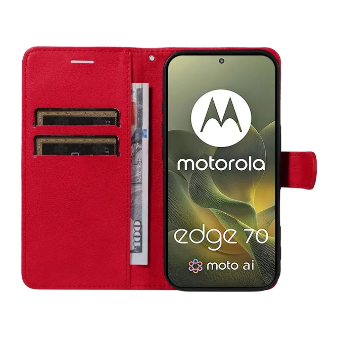 Housse Motorola Edge 70 Sylvette simili cuir avec lanière