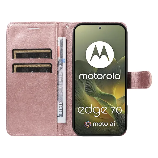 Housse Motorola Edge 70 Sylvette simili cuir avec lanière
