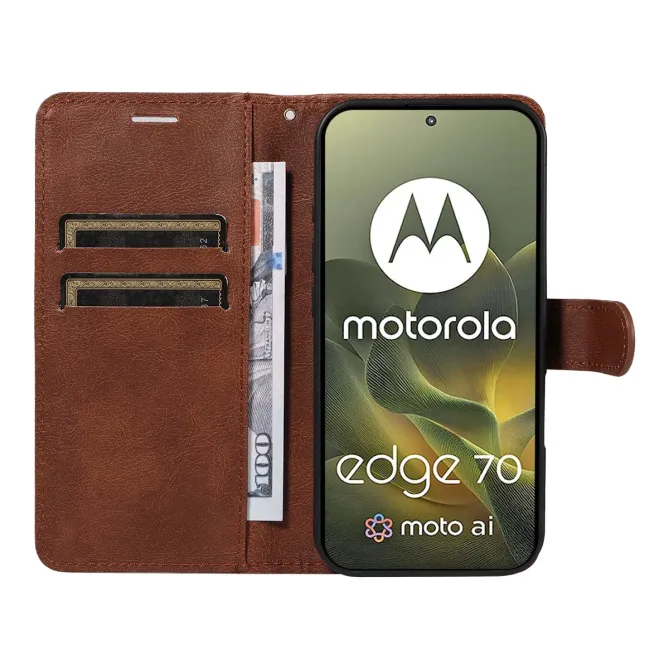 Housse Motorola Edge 70 Sylvette simili cuir avec lanière