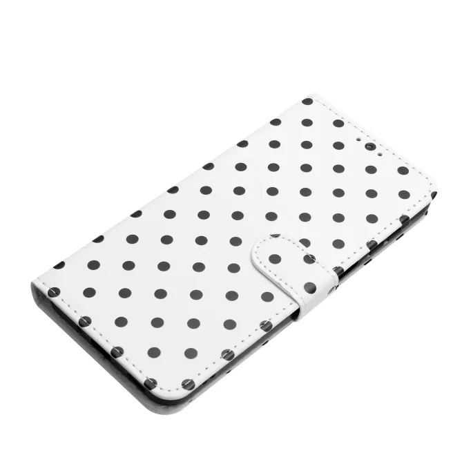 Housse Motorola Edge 70 à pois avec porte-cartes