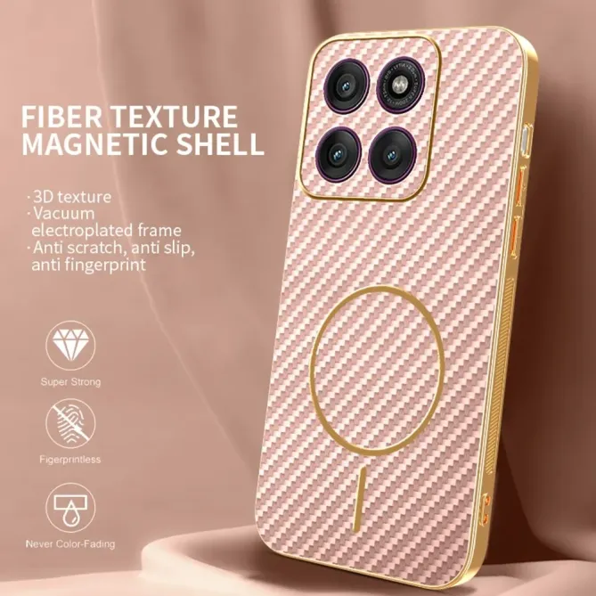 Coque Motorola Edge 70 Texture Carbone MagSafe