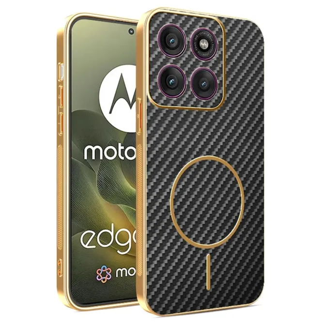 Coque Motorola Edge 70 Texture Carbone MagSafe
