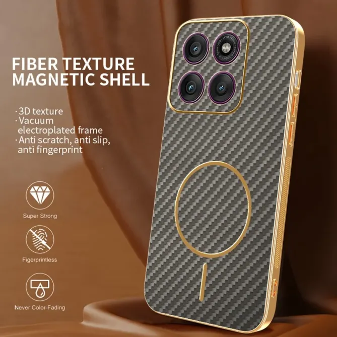 Coque Motorola Edge 70 Texture Carbone MagSafe