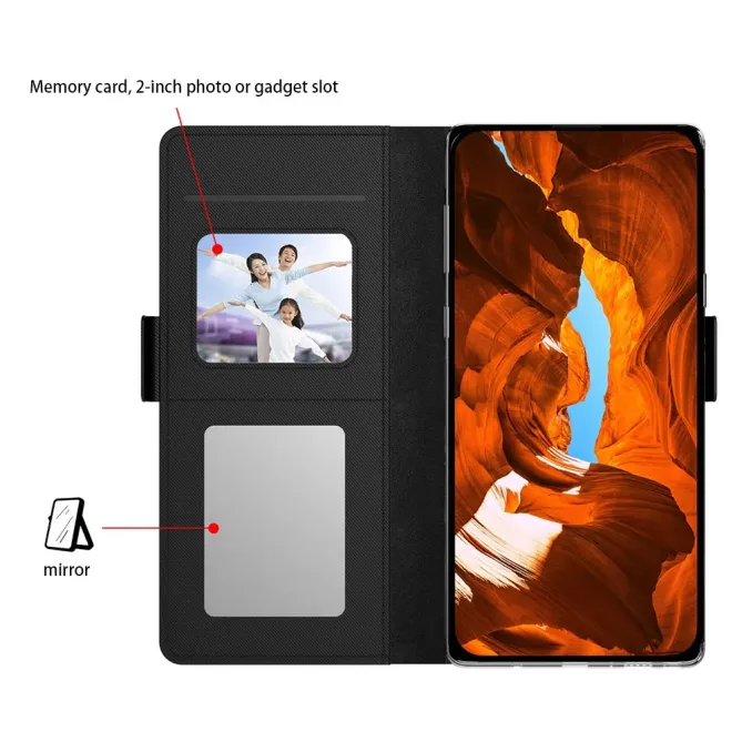 Housse Motorola Edge 70 premium porte cartes avec miroir