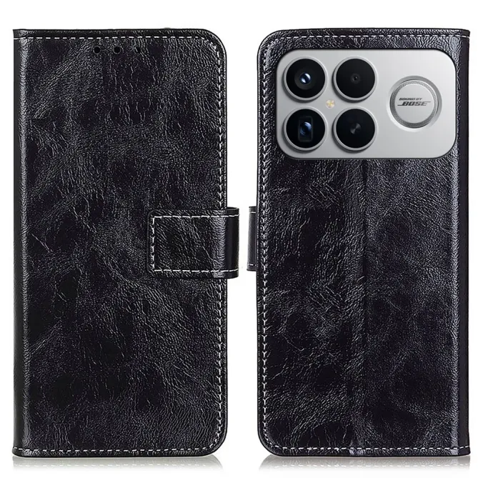 Housse POCO F8 Ultra effet cuir luxueux coutures