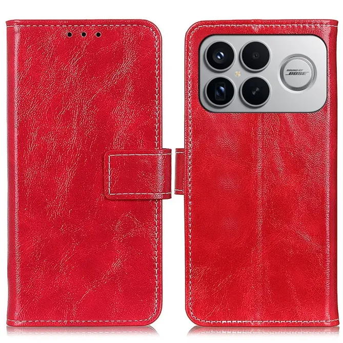 Housse POCO F8 Ultra effet cuir luxueux coutures