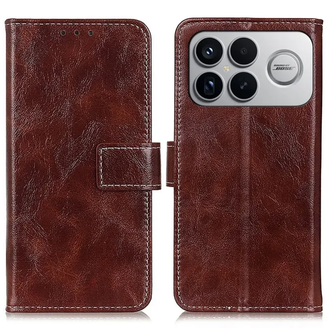 Housse POCO F8 Ultra effet cuir luxueux coutures