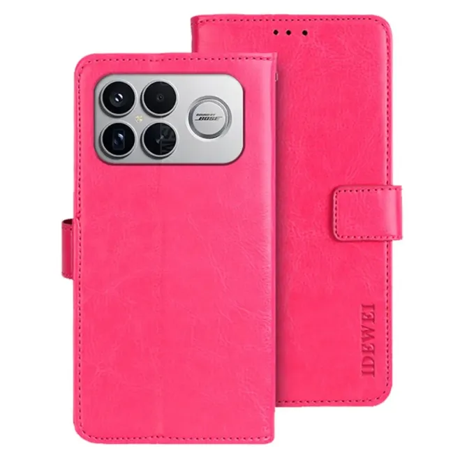 Housse POCO F8 Ultra IDEWEI Folio Effet Cuir