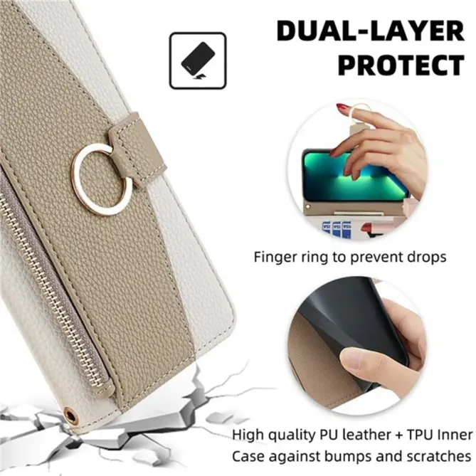 Housse POCO F8 Ultra luxury portefeuille avec chaîne