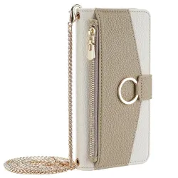 Housse POCO F8 Ultra luxury portefeuille avec chaîne