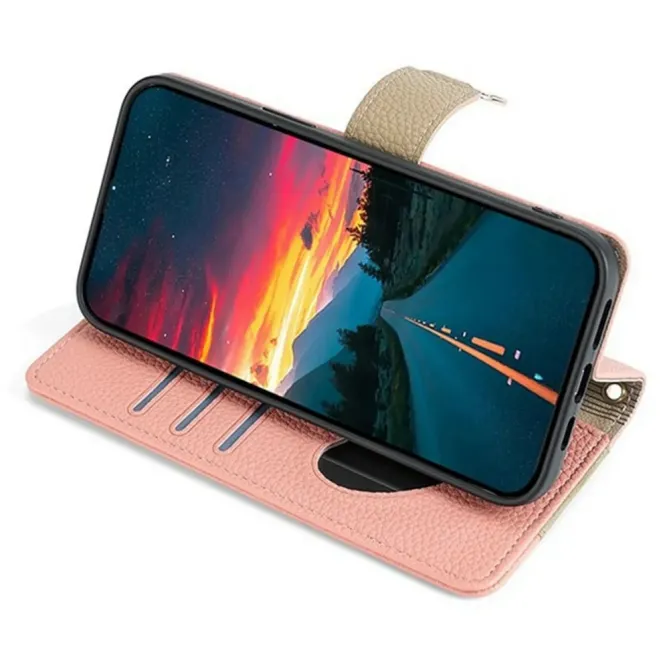 Housse POCO F8 Ultra luxury portefeuille avec chaîne