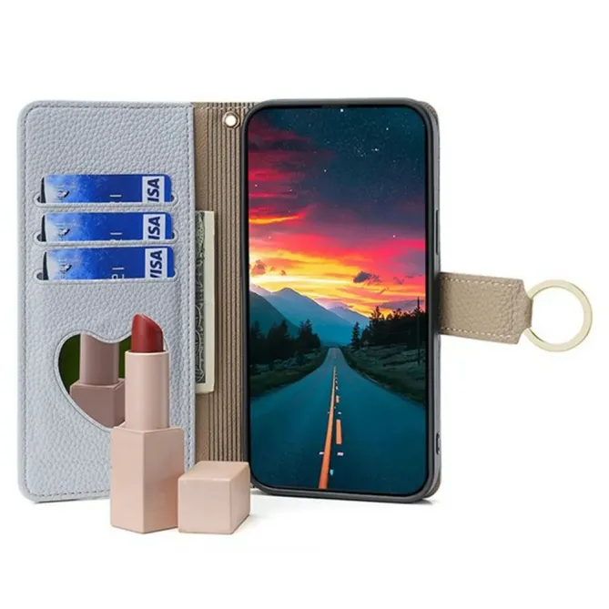 Housse POCO F8 Ultra luxury portefeuille avec chaîne