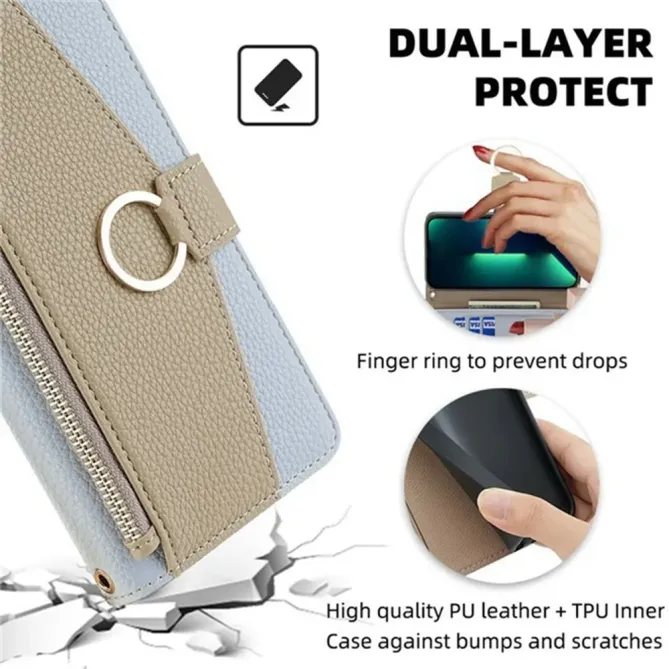 Housse POCO F8 Ultra luxury portefeuille avec chaîne