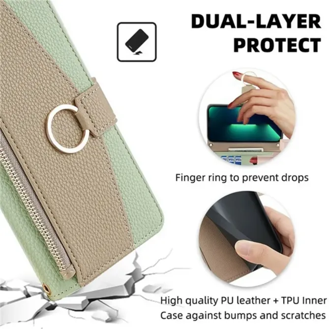 Housse POCO F8 Ultra luxury portefeuille avec chaîne