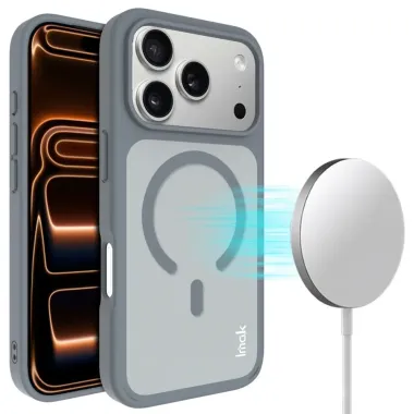Coque iPhone 17 Pro Max MagSafe mate airbags | IMAK Gris - photo 12