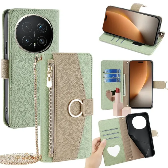 Housse Honor Magic 8 Pro luxury portefeuille avec chaîne