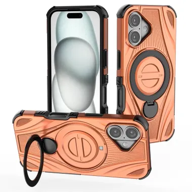 Coque iPhone 16 MagSafe armure rotative | VANGUARD Orange - photo 20
