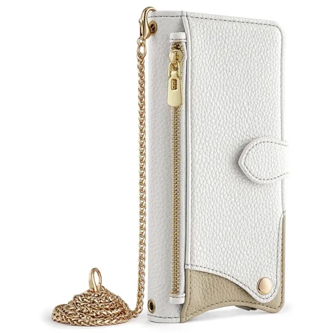Housse Honor Magic 8 Pro avec Miroir et Bandoulière Chaîne Zippée