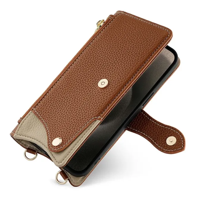 Housse Honor Magic 8 Pro avec Miroir et Bandoulière Chaîne Zippée