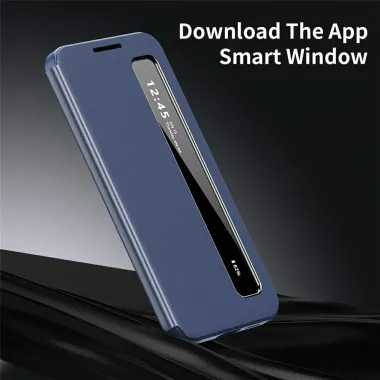 Housse Samsung Galaxy S25 Smart View Fenêtre Intelligente Bleu marine - photo 16