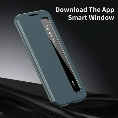 Housse Samsung Galaxy S25 Smart View Fenêtre Intelligente Vert - photo 23