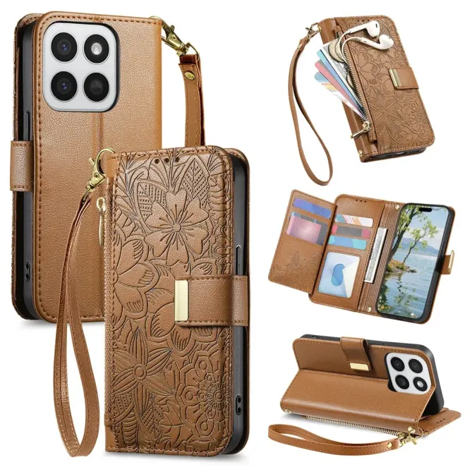 Housse Honor 400 Smart portefeuille floral zippé | FLORE