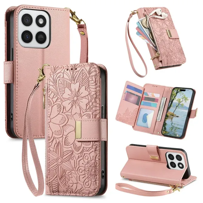 Housse Honor 400 Smart portefeuille floral zippé | FLORE