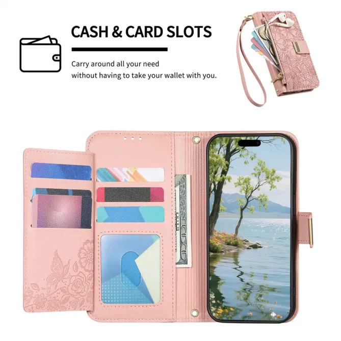 Housse Honor 400 Smart portefeuille floral zippé | FLORE