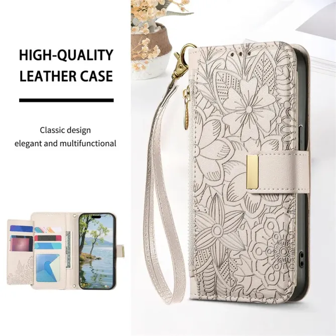 Housse Honor 400 Smart portefeuille floral zippé | FLORE