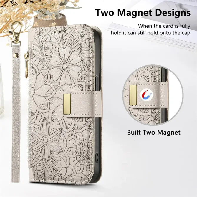 Housse Honor 400 Smart portefeuille floral zippé | FLORE