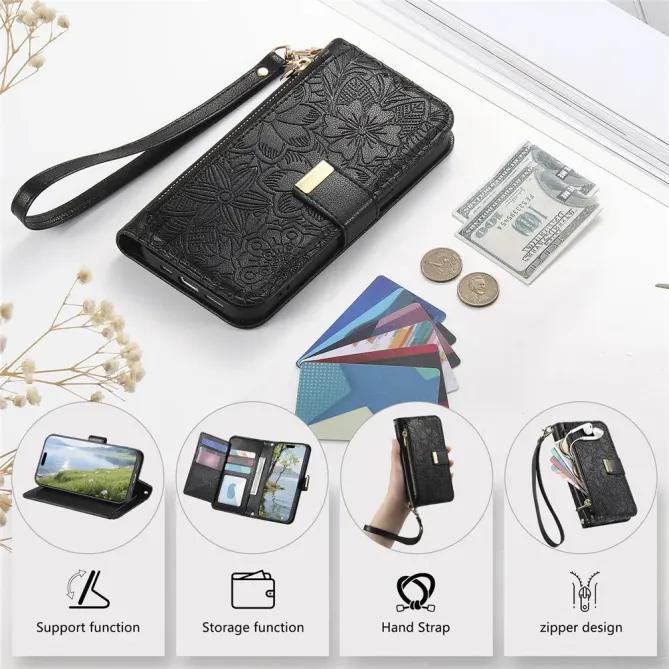 Housse Honor 400 Smart portefeuille floral zippé | FLORE