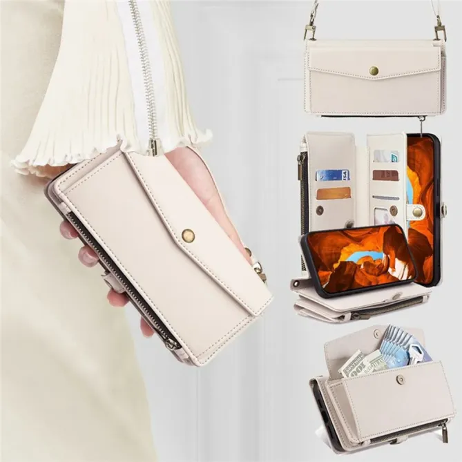 Housse Honor 400 Smart 5G / 4G portefeuille zippé bandoulière | NOMADE