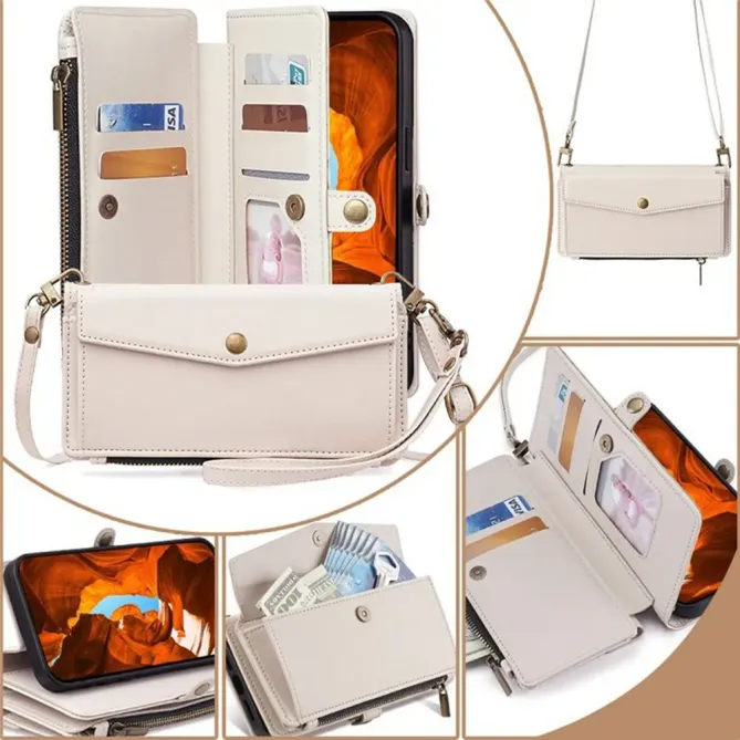 Housse Honor 400 Smart 5G / 4G portefeuille zippé bandoulière | NOMADE