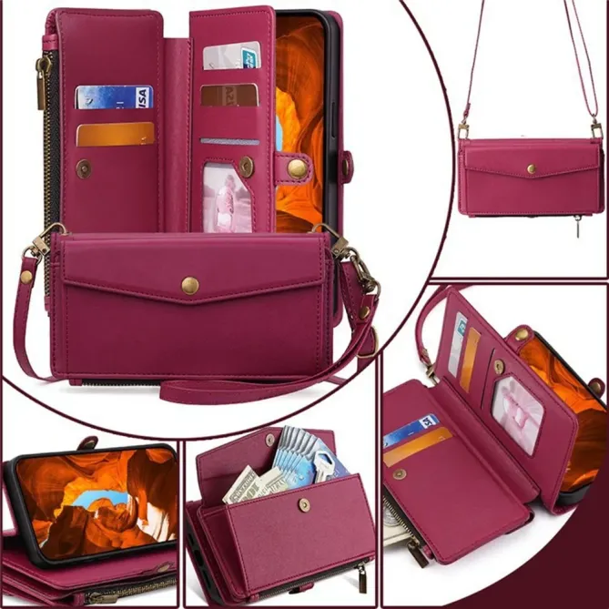 Housse Honor 400 Smart 5G / 4G portefeuille zippé bandoulière | NOMADE