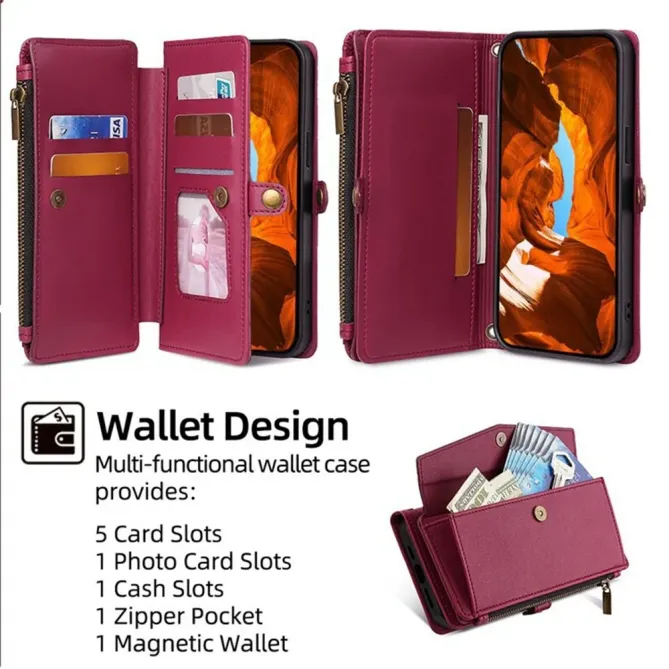 Housse Honor 400 Smart 5G / 4G portefeuille zippé bandoulière | NOMADE