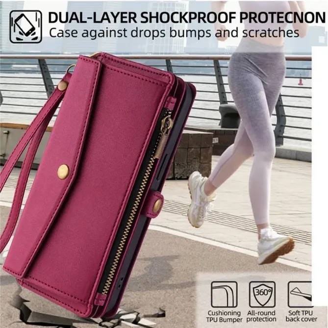 Housse Honor 400 Smart 5G / 4G portefeuille zippé bandoulière | NOMADE