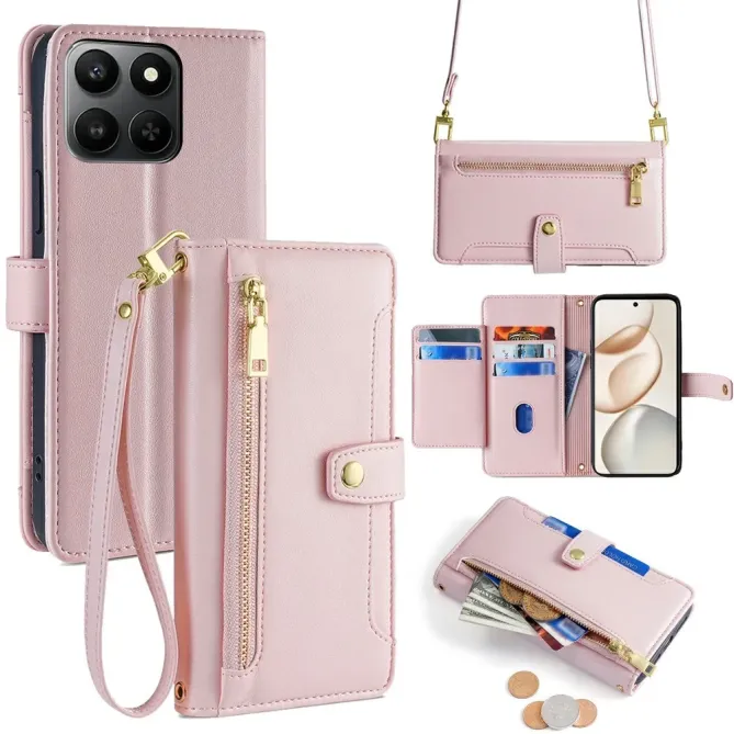 Housse Honor 400 Smart 5G / 4G Portefeuille avec Lanière