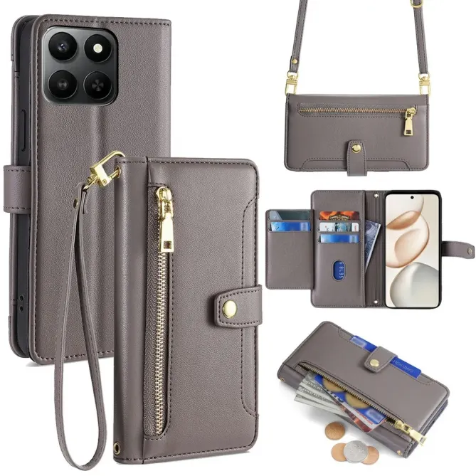 Housse Honor 400 Smart 5G / 4G Portefeuille avec Lanière