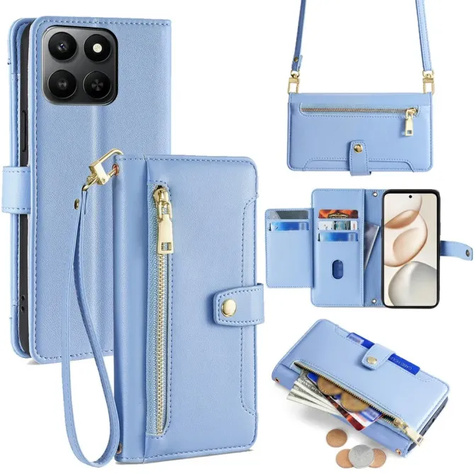 Housse Honor 400 Smart 5G / 4G Portefeuille avec Lanière