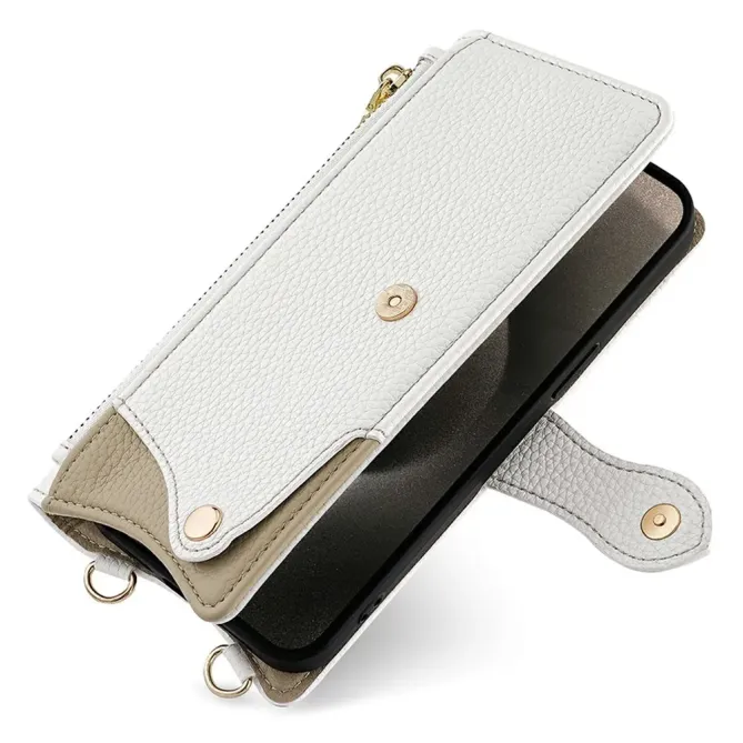 Housse Honor 400 Smart 5G / 4G avec Miroir et Bandoulière Chaîne Zippé