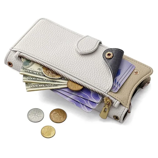 Housse Honor 400 Smart 5G / 4G avec Miroir et Bandoulière Chaîne Zippé