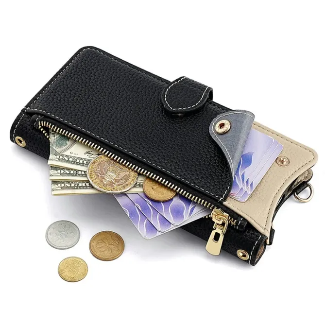 Housse Honor 400 Smart 5G / 4G avec Miroir et Bandoulière Chaîne Zippé