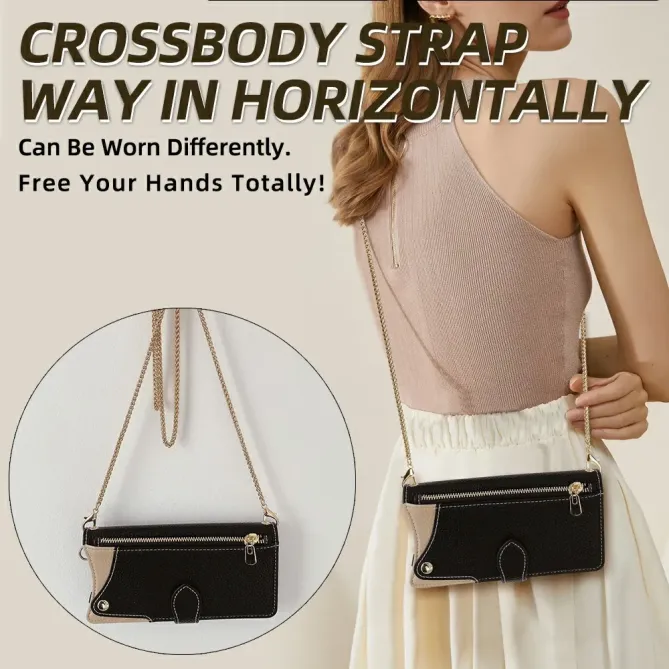 Housse Honor 400 Smart 5G / 4G avec Miroir et Bandoulière Chaîne Zippé