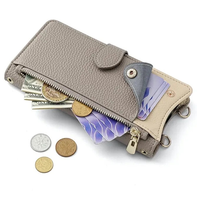 Housse Honor 400 Smart 5G / 4G avec Miroir et Bandoulière Chaîne Zippé