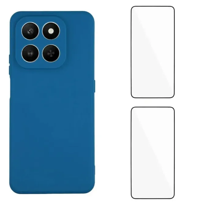 Pack Coque Silicone Honor 400 Smart 5G / 4G Bords Droits avec Verres T